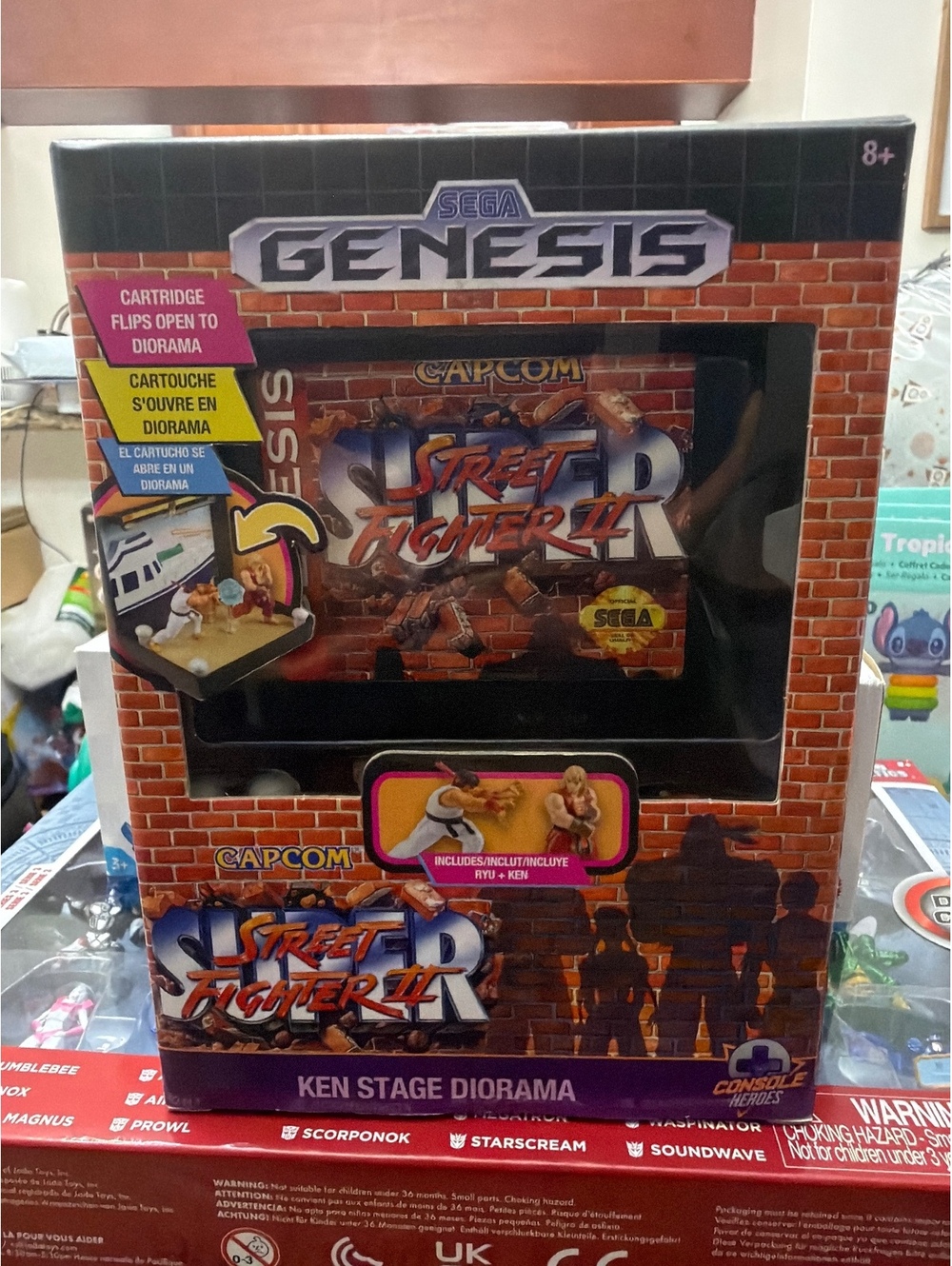 Sega Genesis Street Fighter II Ken Stage Diorama Cartridge